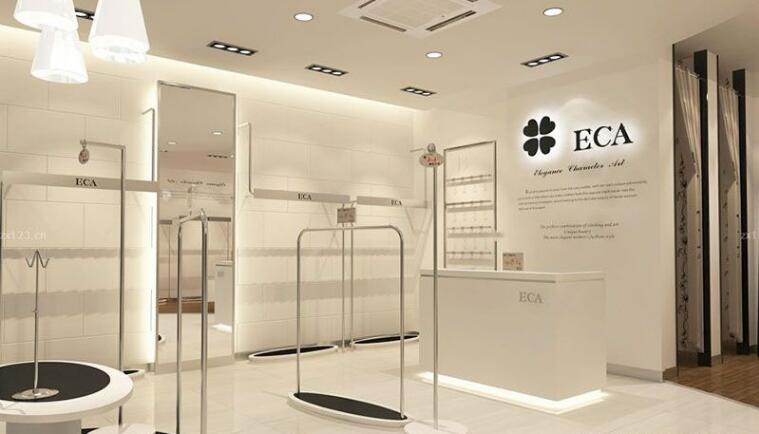 优雅阁服装店高端女装形象墙设计效果图