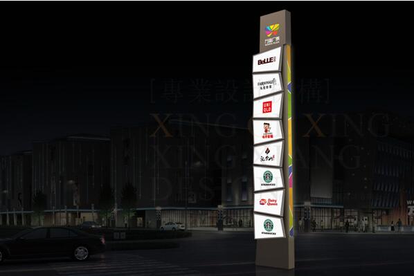 五彩城商业广场导视牌设计制作图