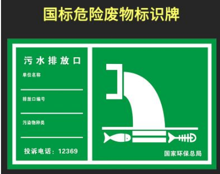 污水排放口危险废物环境保护标识牌标志牌危废标签警示标志牌国标
