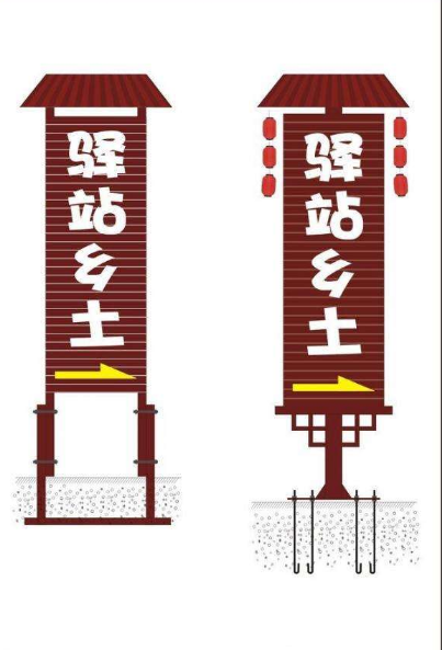 驿站导视牌图片