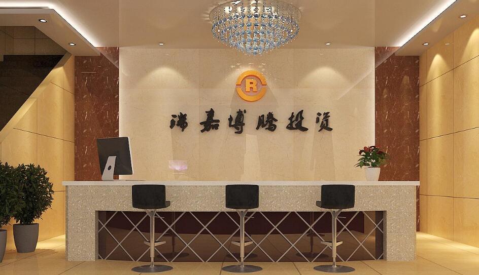 瑞嘉博腾投资简约前台形象墙设计