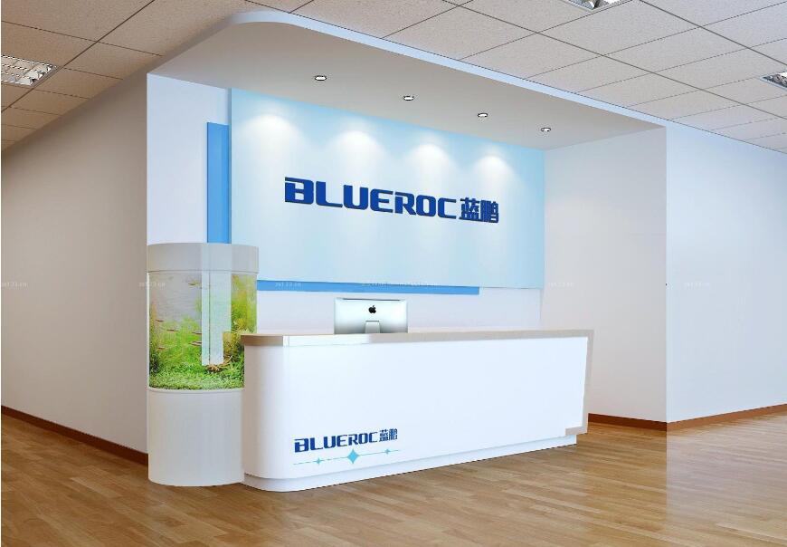 蓝鹏公司大厅进门形象墙制作效果图