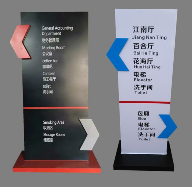 制作创意型精神堡垒 户外导向标识牌