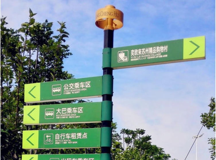 万向指示牌小区多向指示牌道路方向指引牌公园