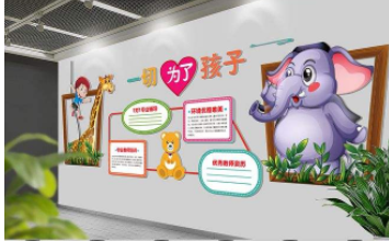 英特国际幼稚园形象墙设计
